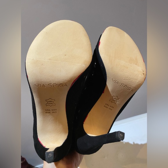 ✨NEW ✨ Via Spiga leather Tresa Cutout Lace Up Open Toe Tall Boots size 8.5 - Picture 12 of 15